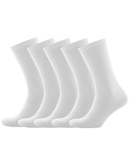 Men's Bamboo Dress Socks for Business & Trouser, Thin & Seamless Crew Socks, 5 Pairs with Gift Box, Shoe Size 8-12